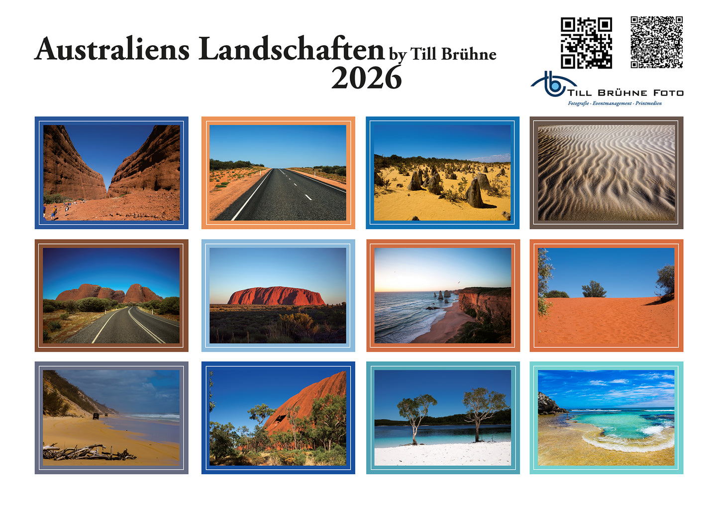 Australiens Landschaft 2026 TBFOTO FOTO-WANDKALENDER