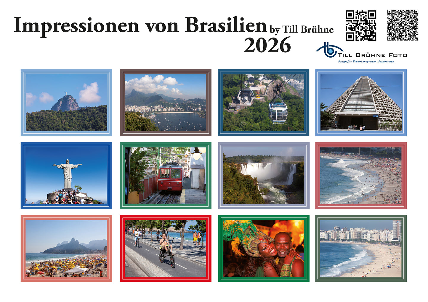 Impressionen von Brasilien 2026 TBFOTO FOTO-WANDKALENDER