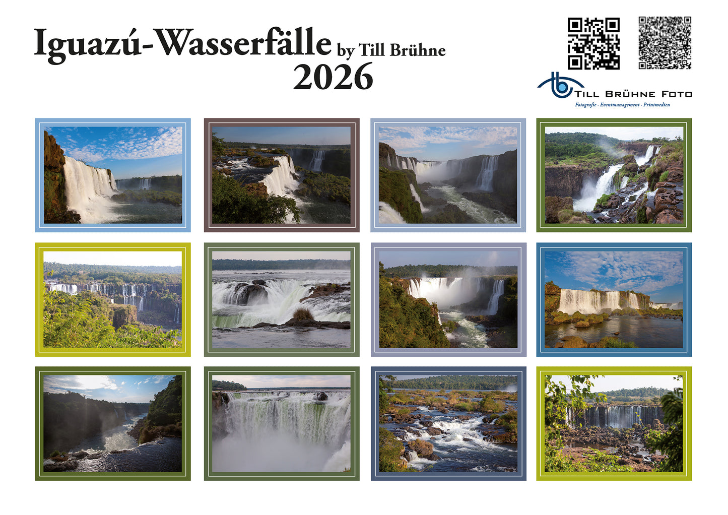 Iguazu Wasserfälle 2026 TBFOTO FOTO-WANDKALENDER