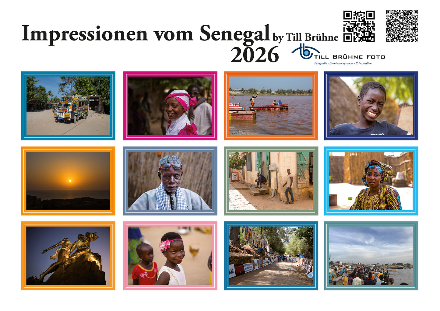 Impressionen von Senegal 2026 TBFOTO FOTO-WANDKALENDER