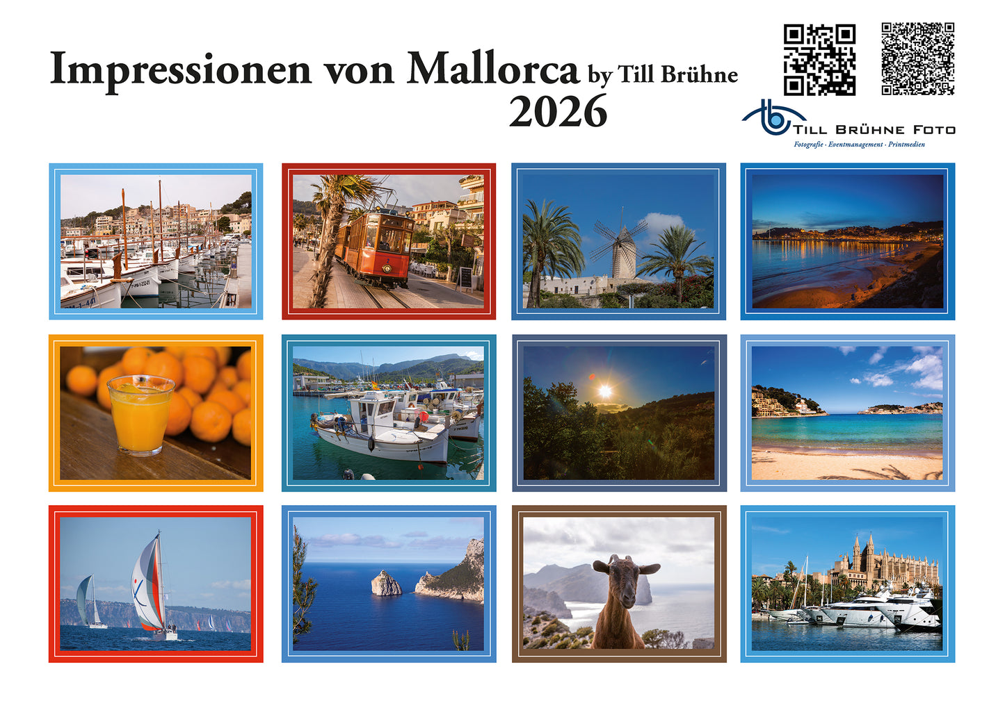 Impressionen von Mallorca 2026 TBFOTO FOTO-WANDKALENDER