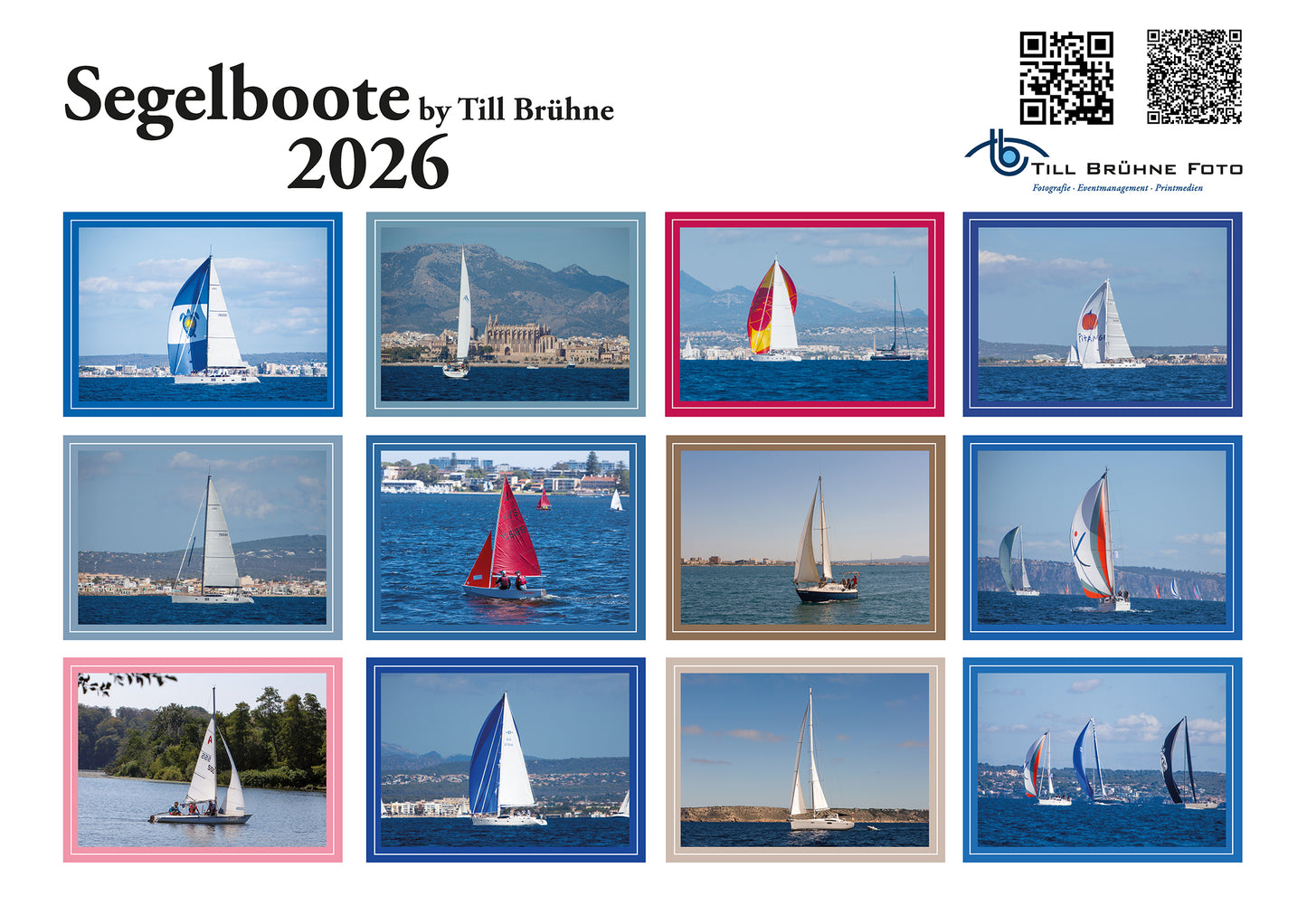 Segelboote 2026-TBFOTO FOTO-WANDKALENDER