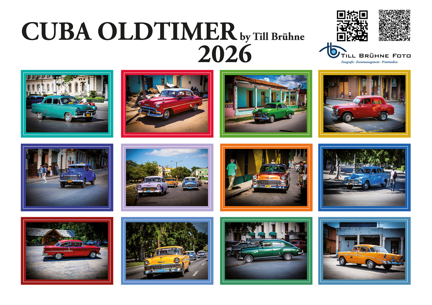 CUBA Oldtimer 2026 TBFOTO FOTO-WANDKALENDER