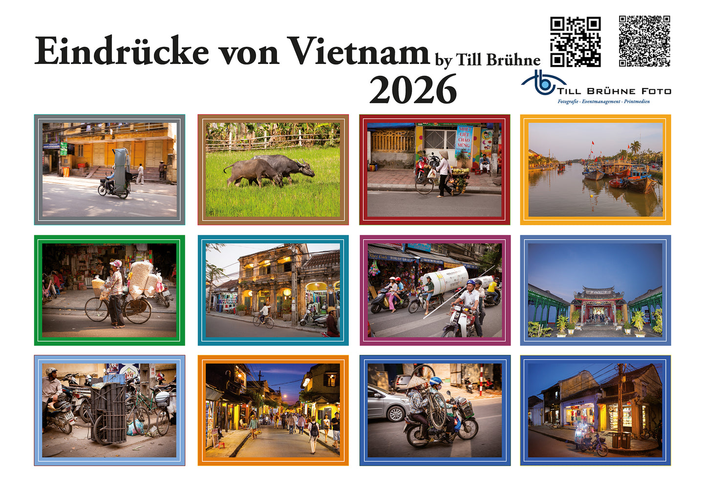 Eindrücke von VIETNAM 2026 TBFOTO FOTO-WANDKALENDER