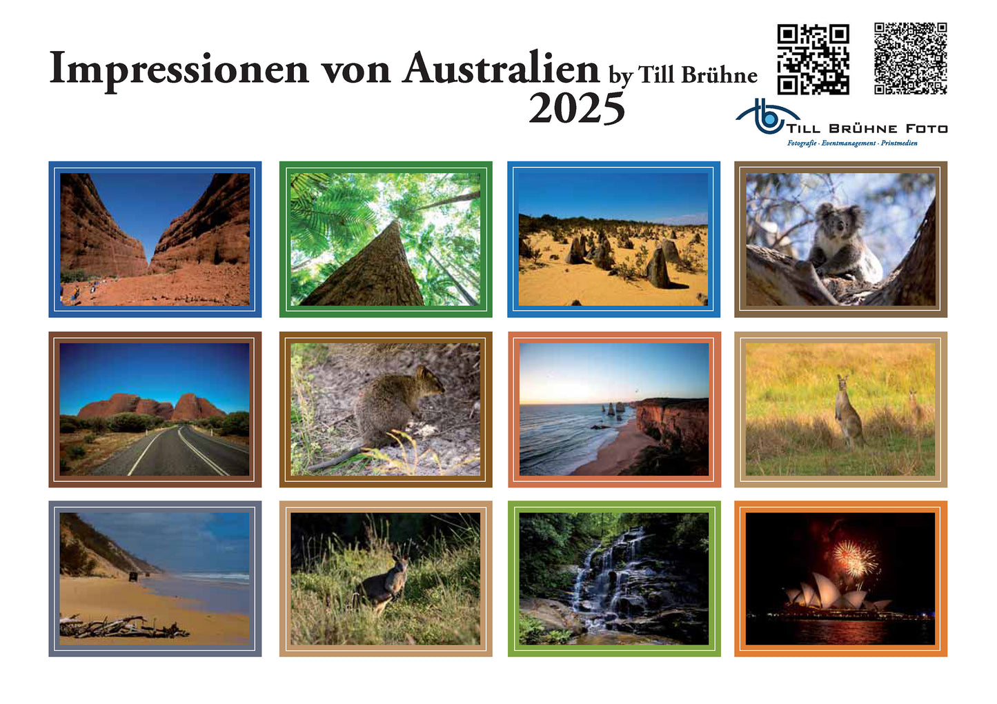 Impressionen von Australien 2025 TBFOTO FOTO-WANDKALENDER