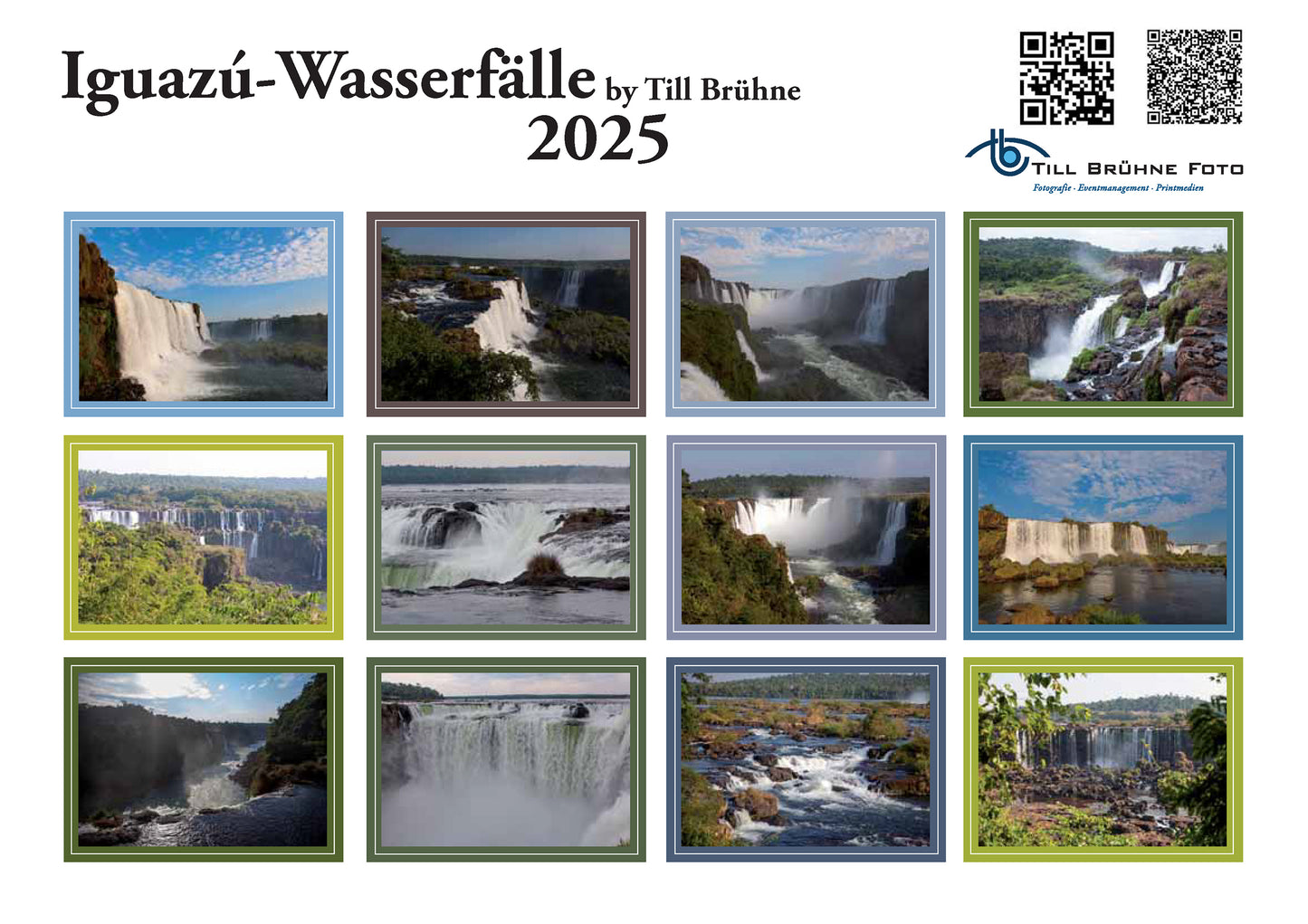 Iguazu Wasserfälle 2025 TBFOTO FOTO-WANDKALENDER