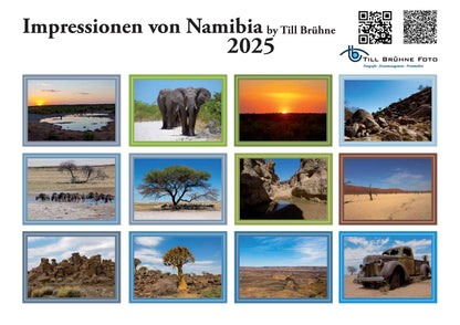 Impressionen von Namibia 2025 TBFOTO FOTO-WANDKALENDER