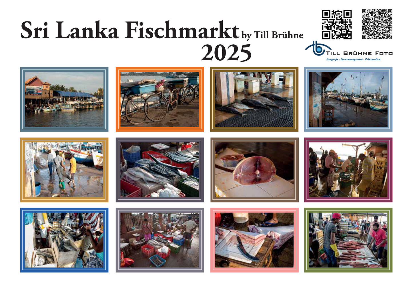 Sri Lanka-Negombo Fischmarkt 2025 TBFOTO FOTO-WANDKALENDER