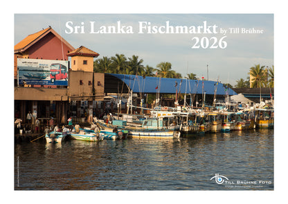 Sri Lanka-Negombo Fischmarkt 2026 TBFOTO FOTO-WANDKALENDER