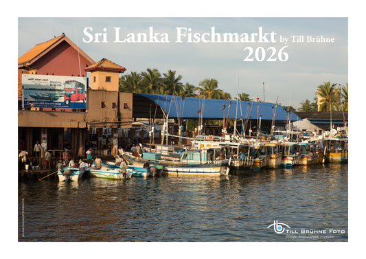 Sri Lanka-Negombo Fischmarkt 2026 TBFOTO FOTO-WANDKALENDER