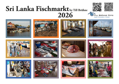 Sri Lanka-Negombo Fischmarkt 2026 TBFOTO FOTO-WANDKALENDER