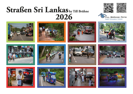 Straßen Sri Lankas 2026 TBFOTO-WANDKALENDER