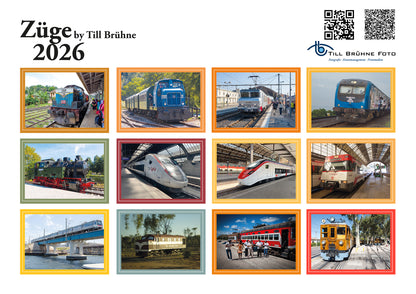 Züge 2026 TBFOTO FOTO-WANDKALENDER