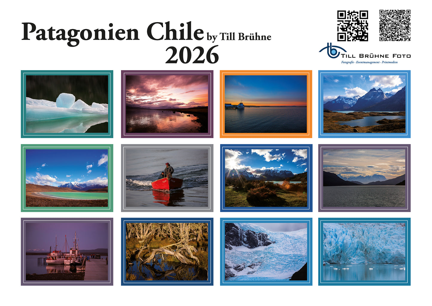 Patagonien Chile 2026 TBFOTO FOTO-WANDKALENDER