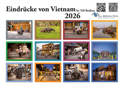 Eindrücke von VIETNAM 2026 TBFOTO FOTO-WANDKALENDER