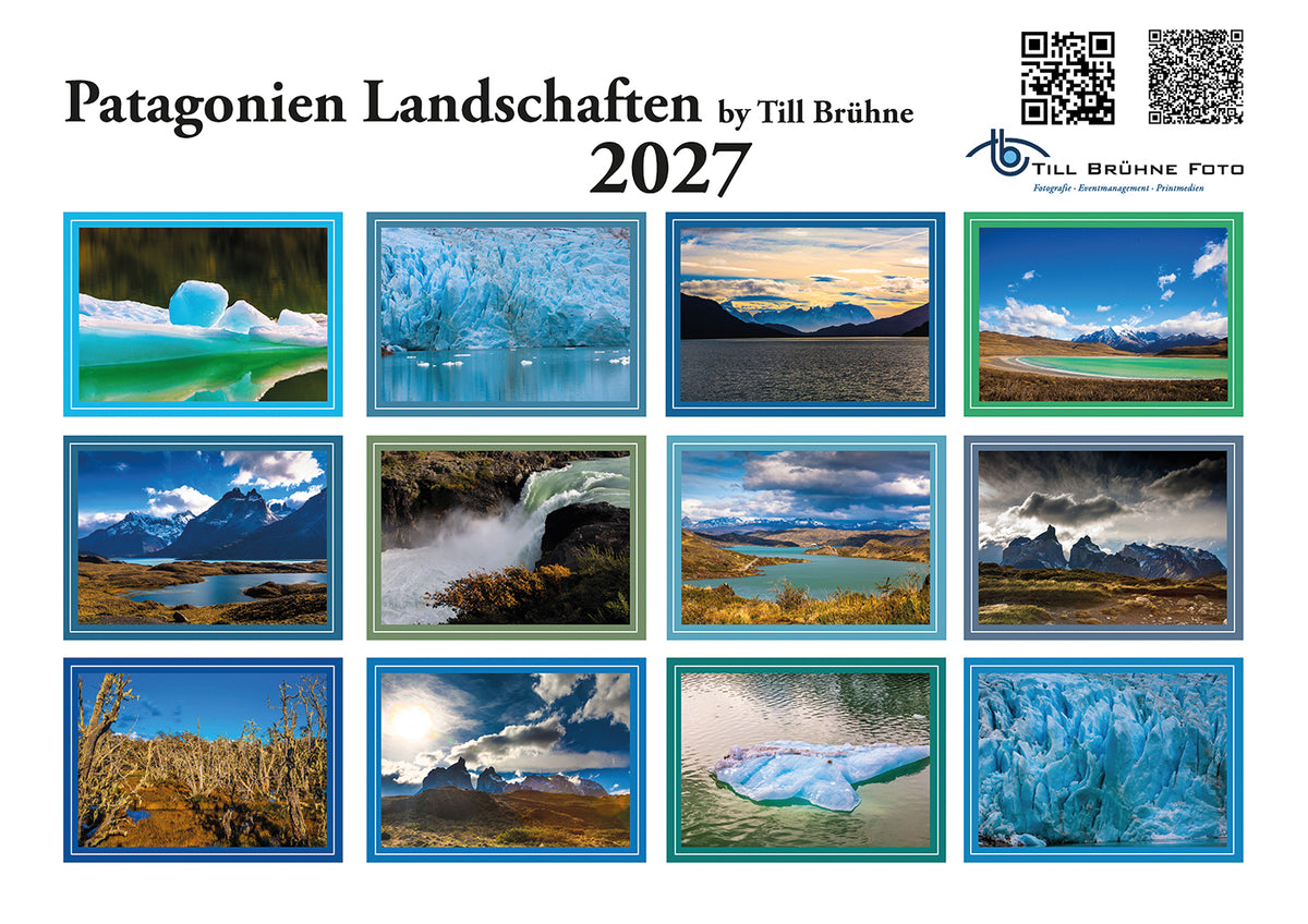Patagonien Landschaften 2027 TBFOTO FOTO-WANDKALENDER